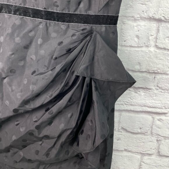 Marc by Marc Jacobs Black Polka Dot Bodycon Frill Dress Size 6 - Picture 7 of 8